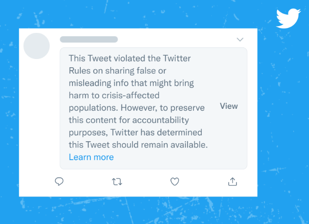 Twitter lance sa politique relative à la désinformation en temps de crise